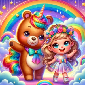 amelia y yogui en el mundo arcoiris