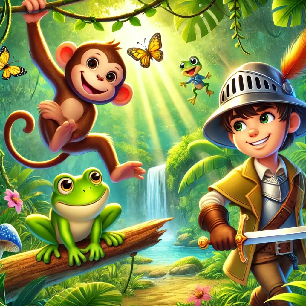 amigos en la profundidad de la selva