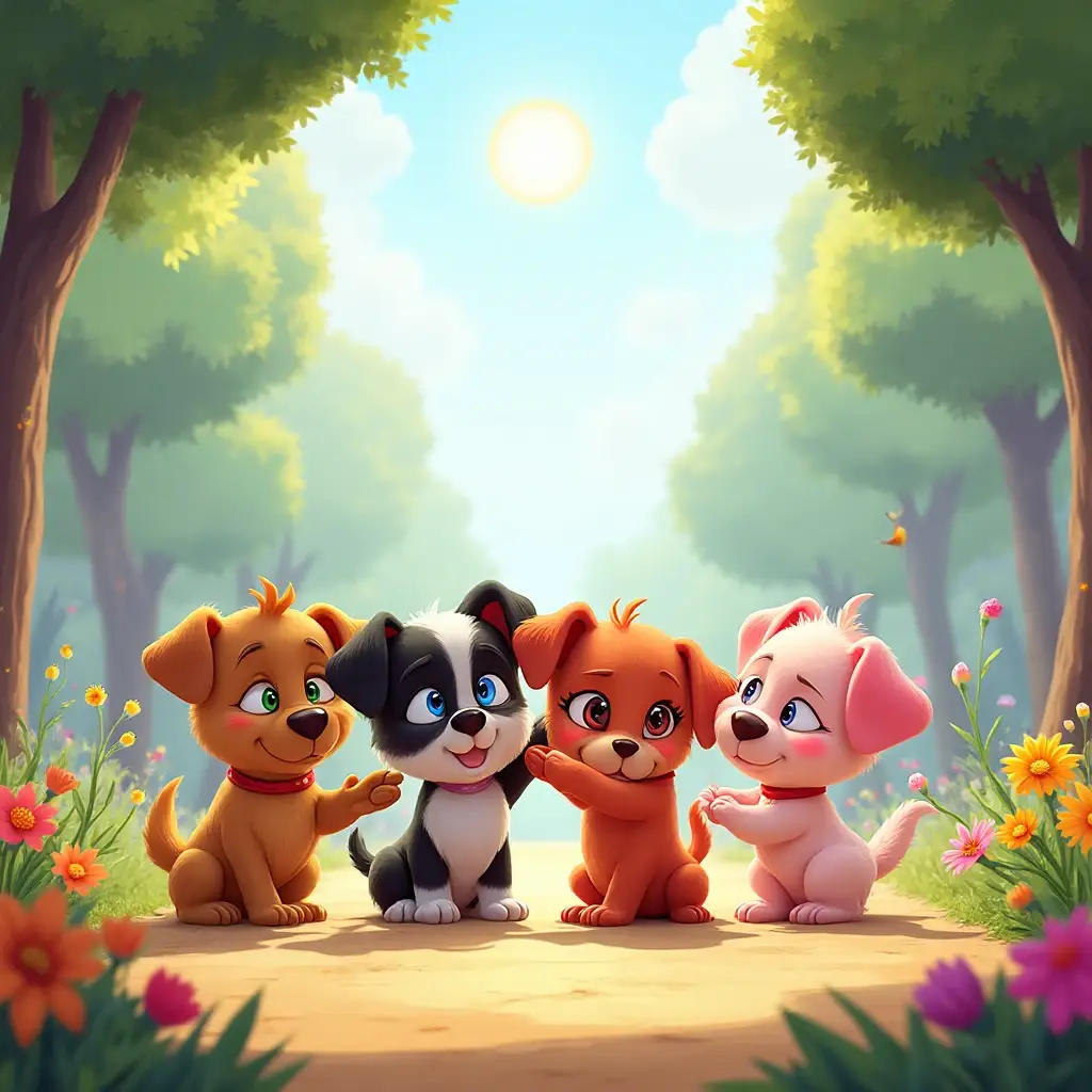 amistad a cuatro patas en el parque de ilusiones (1)