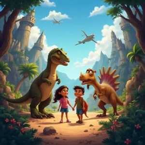 aventuras prehistoricas en el reino de los juegos un viaje dinosaurio a la dimension de los videojuegos y los perritos valientes