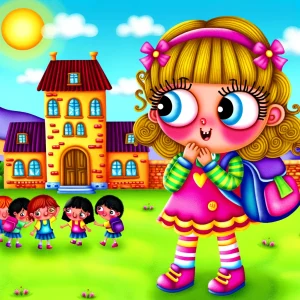 cloe y el primer dia de cole