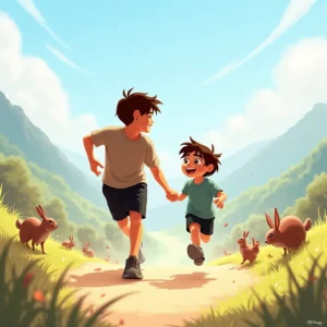 corriendo hacia la libertad con mi sombra en la montana (1)