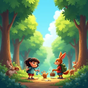 cuento de camila elifelet y yeidy el bosque que aprendio a reciclar
