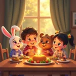 cuento de deliciosas aventuras alrededor de la mesa familiar