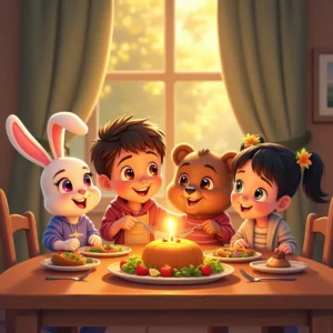 cuento de deliciosas aventuras alrededor de la mesa familiar