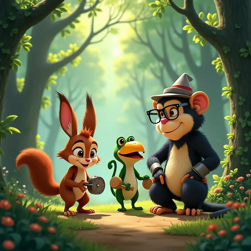 cuento de el bosque de los creadores donde la imaginacion se convierte en realidad con el maestro coco y la escuela de los descubridores