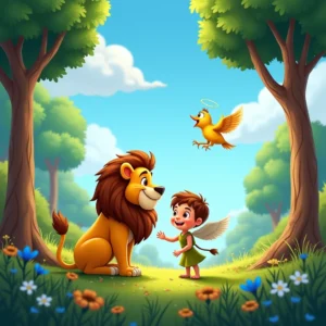 cuento de el bosque donde las palabras cobran vida y los animales hablan con el viento