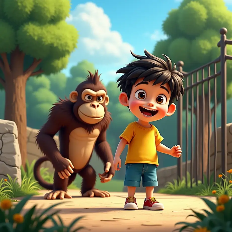 cuento de el mono maldito del zoologico o la sombra del simio asesino (1)