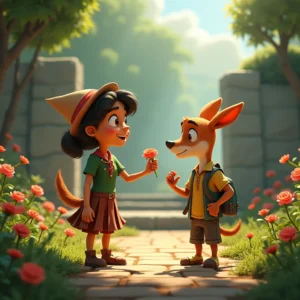 cuento de el trono del jardin de las maravillas un lugar para la honestidad y el trabajo en equipo