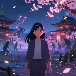 cuento de entre sombras de neon y sakuras el viaje de minjoo hacia la luz