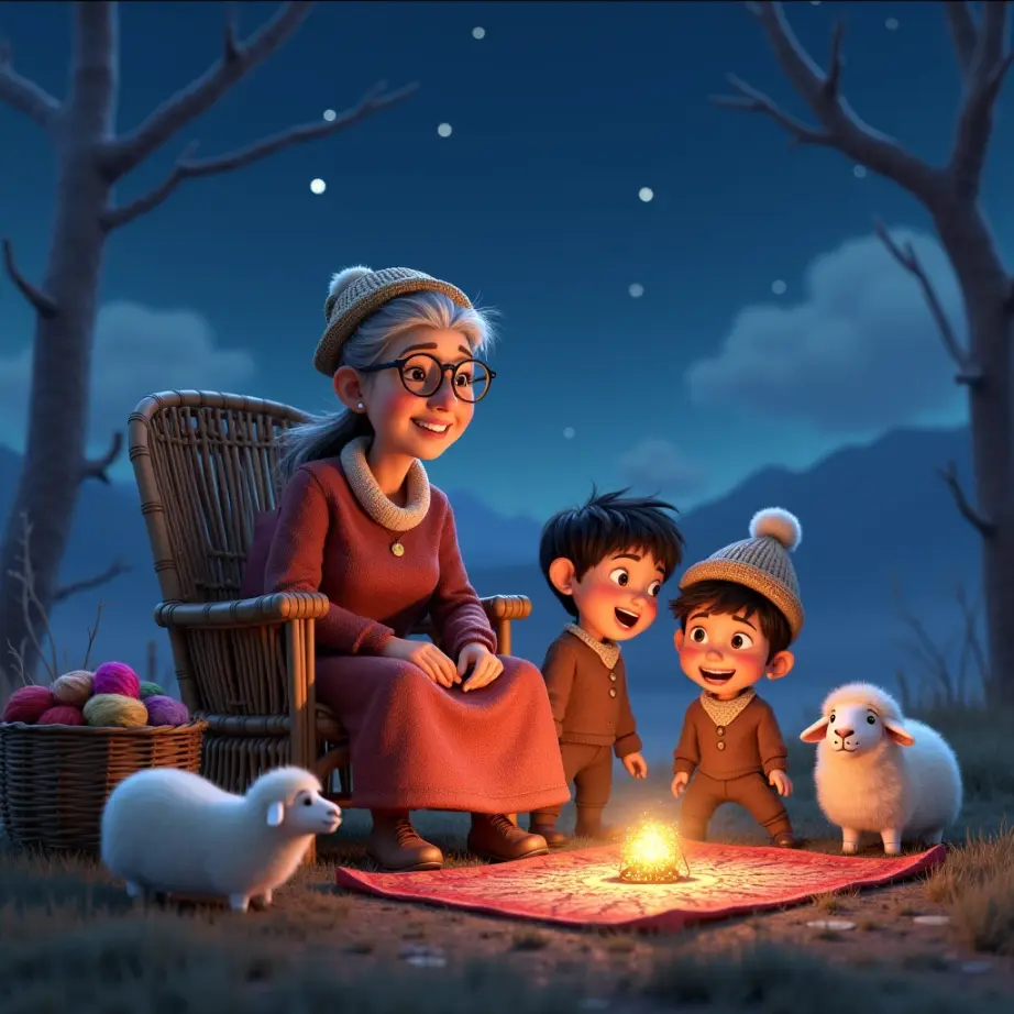 cuento de la abuela que tejia suenos en el campo de niebla blanca bajo estrellas de plata (1)