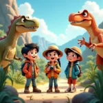 cuento de la aventura prehistorica un viaje de descubrimiento y amistad a la era de los dinosaurios