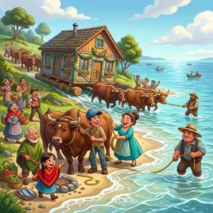 cuento de la gran minga de chiloe la casa que se desliza con el mar