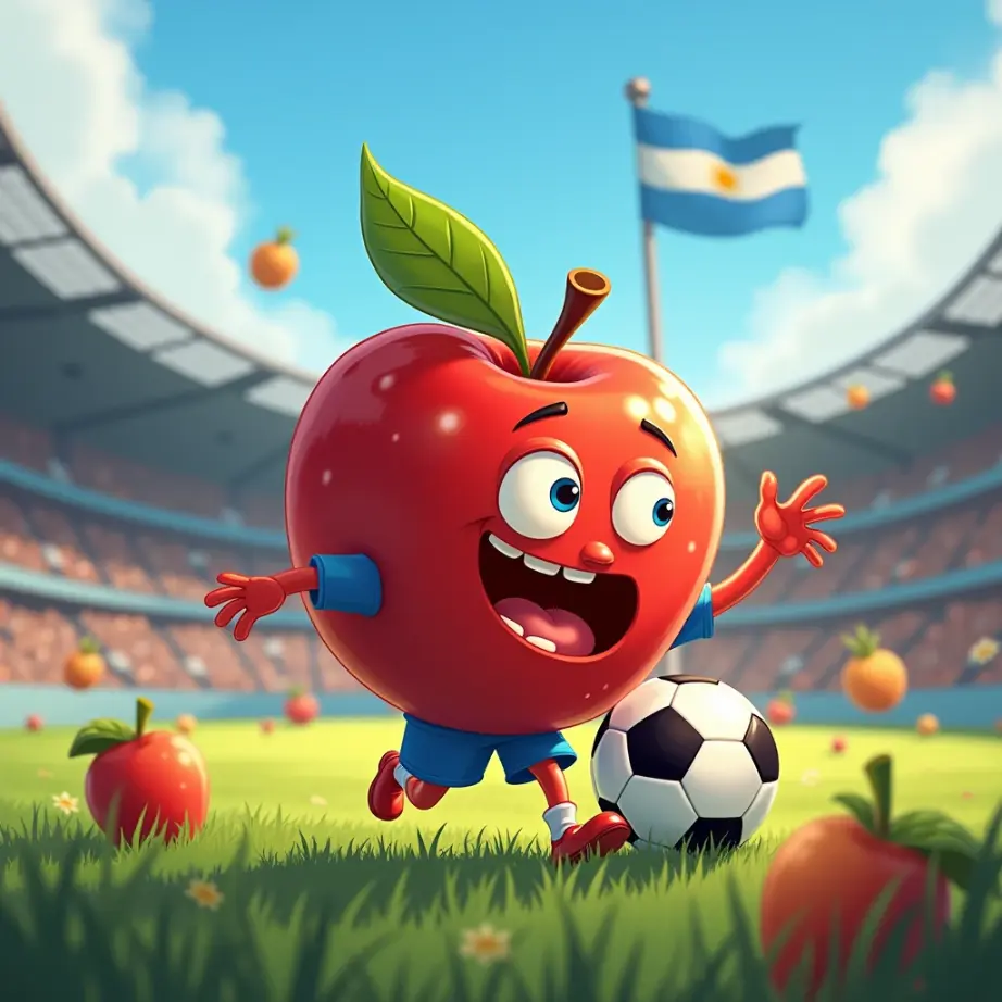 cuento de la manzana que sonaba con el mundial de futbol (1)