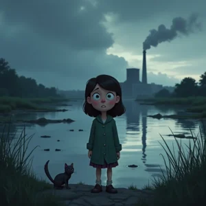 cuento de la sombra toxica del rio gris