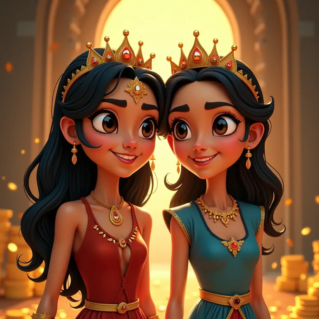 cuento de las joyas de la corona dos hermanas en busca del destino dorado
