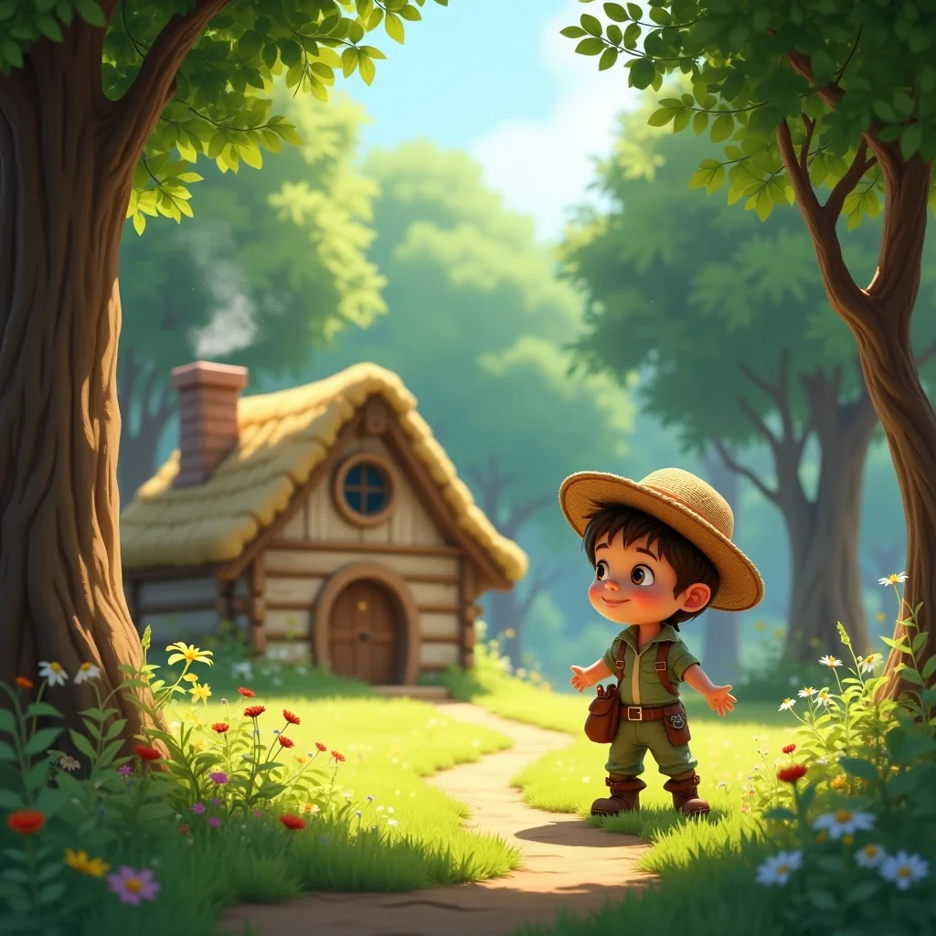 cuento de nuestro hogar entre los arboles y la magia del bosque