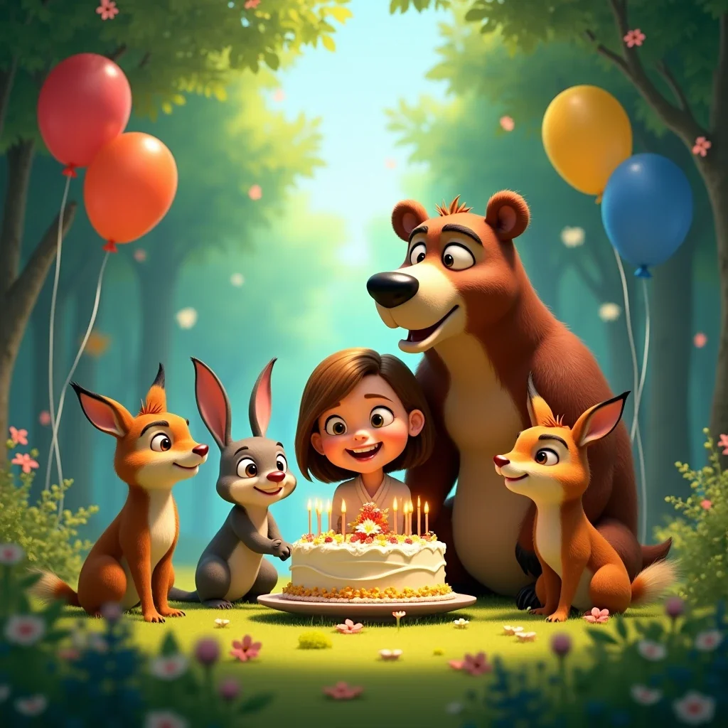cuento de un cumpleanos sorprendente en el corazon del bosque