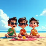 cuento de un dia de sol y amistad en la playa con jose manuel fran y david (1)