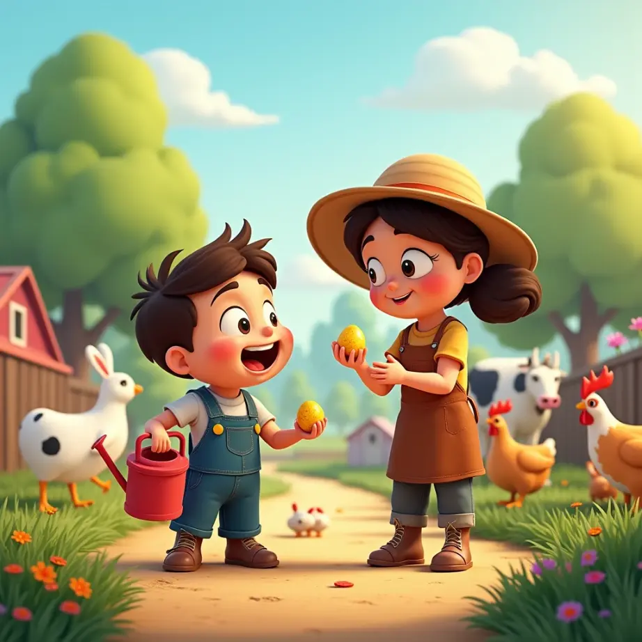 cuento de un dia en la granja con leo aprendiendo los secretos del campo (1)