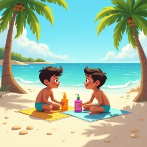 cuento de un dia soleado y tostado en la playa (1)