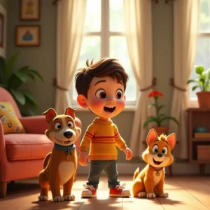 cuento de un nuevo hogar para aaron y sus nuevas amistades peludas (1)