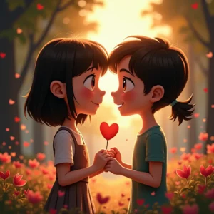 cuento de una historia de amor ycontrastes entre sombras y luz