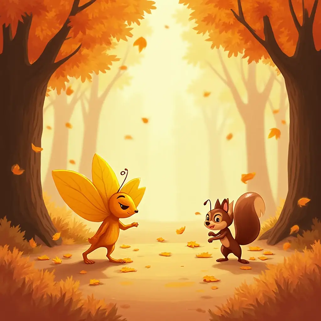 danzando con el viento otonal las hojas secas y sus amigos del bosque en una aventura inolvidable (1)