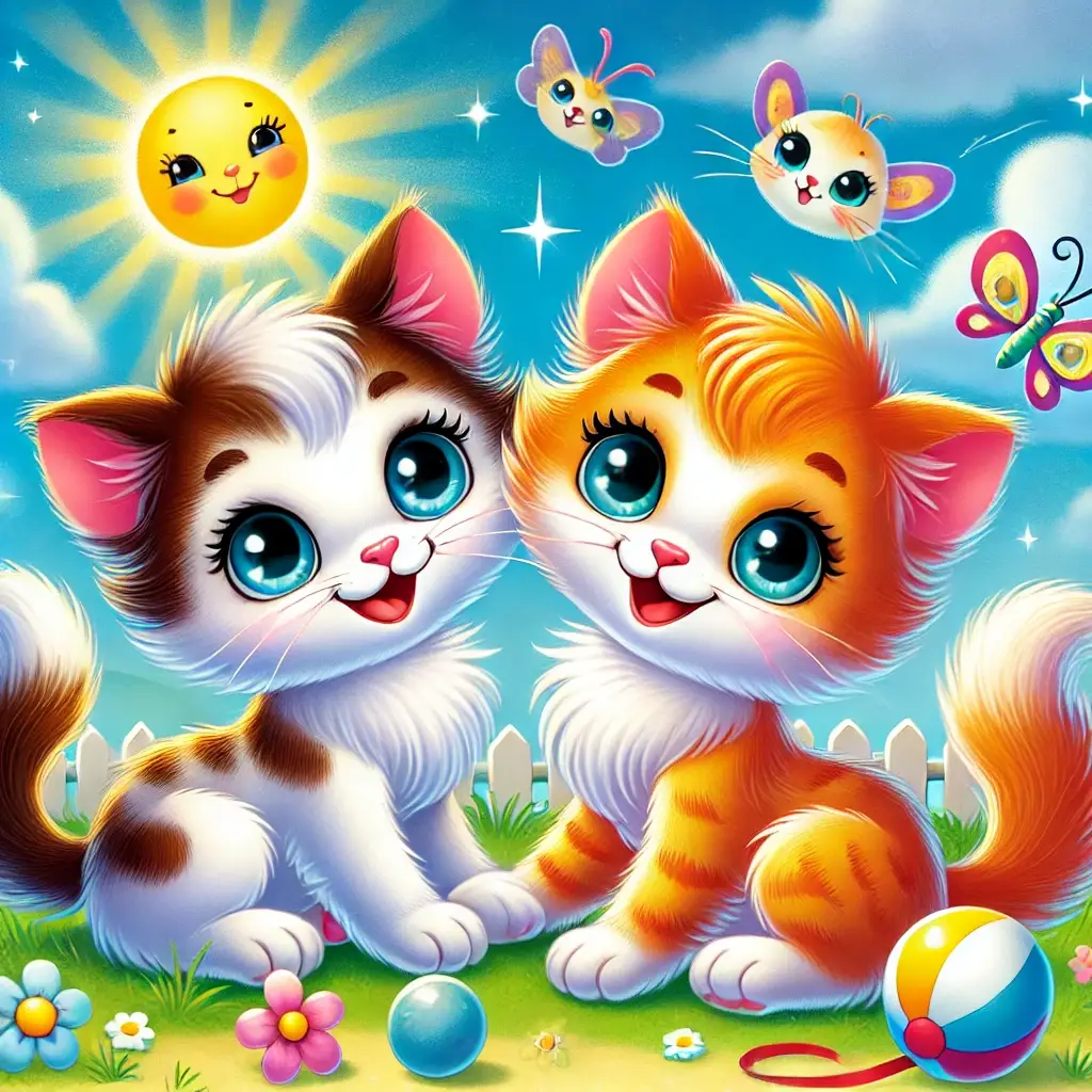 dos gatitos bajo el sol de la alegria (1)