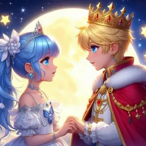 el amor eterno de la princesa luna y el rey astro
