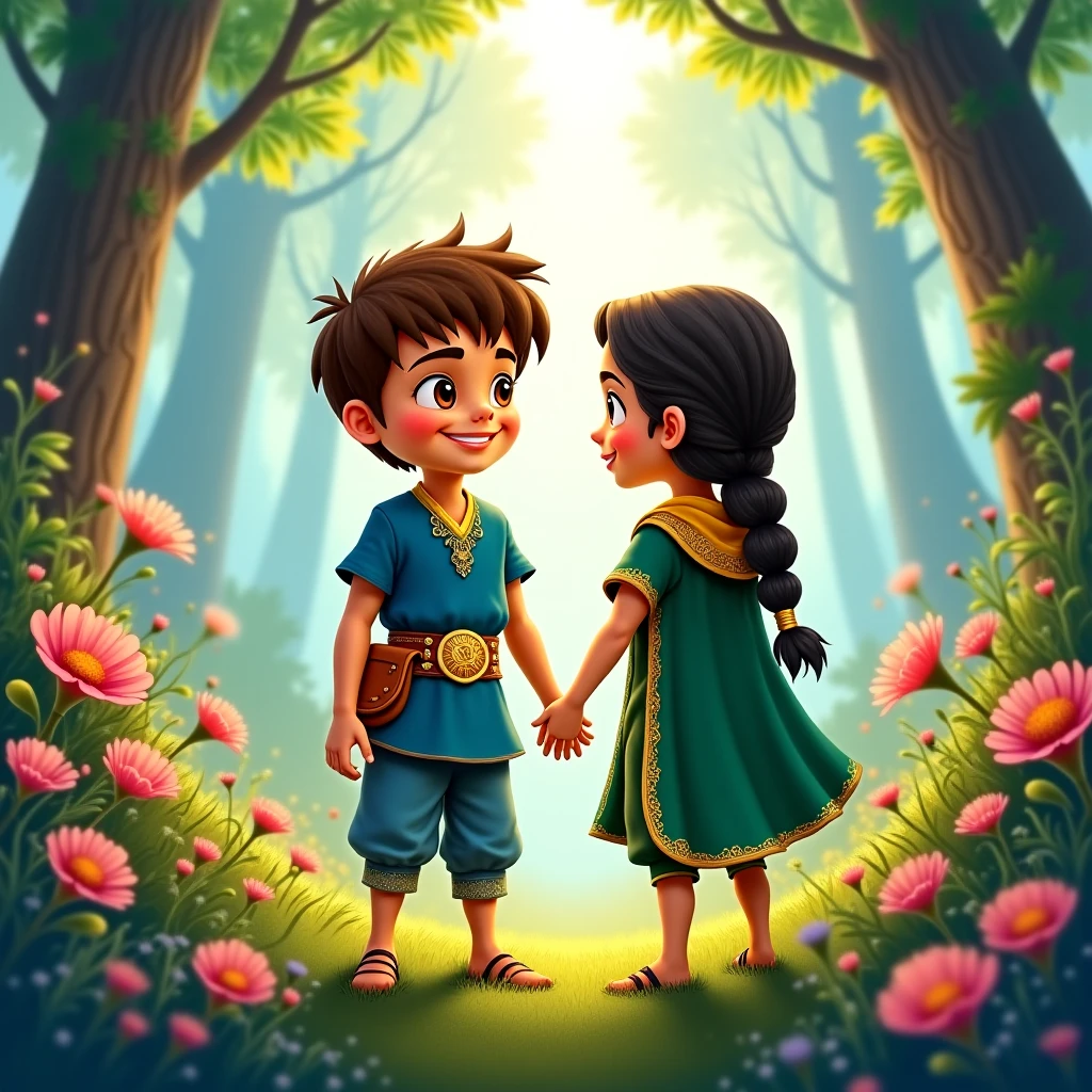 el ano nuevo y lo en el bosque magico