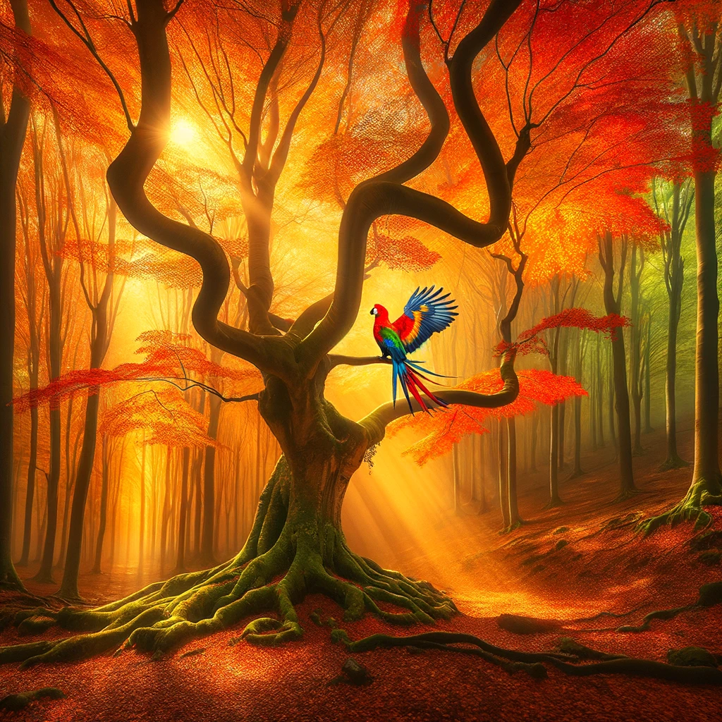 el arbol y sus amigos de otono