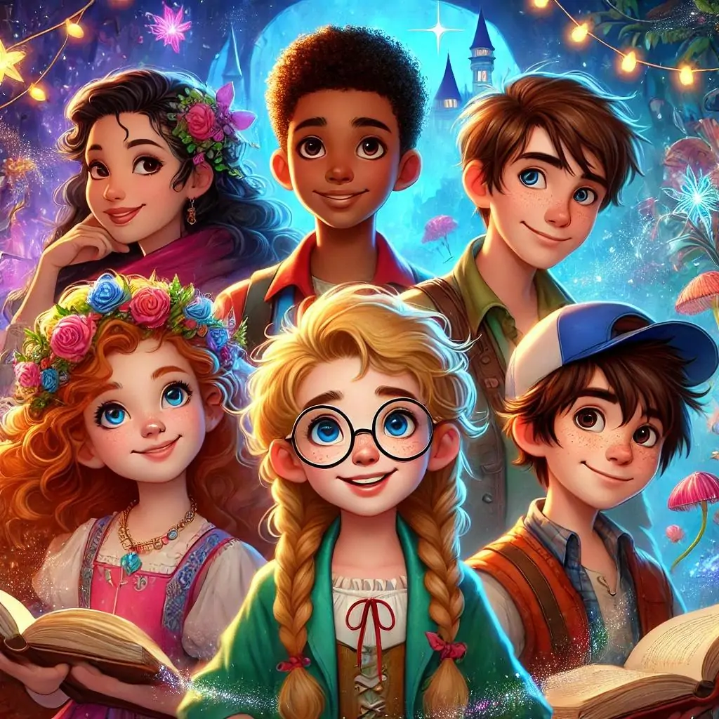 el cuento de los cinco amigos en el mundo magico