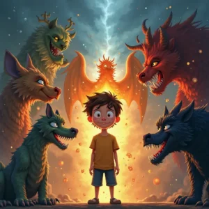 el despertar de la bestia interior de un joven adolescente se enfrenta a una serie de monstruos simbolicos