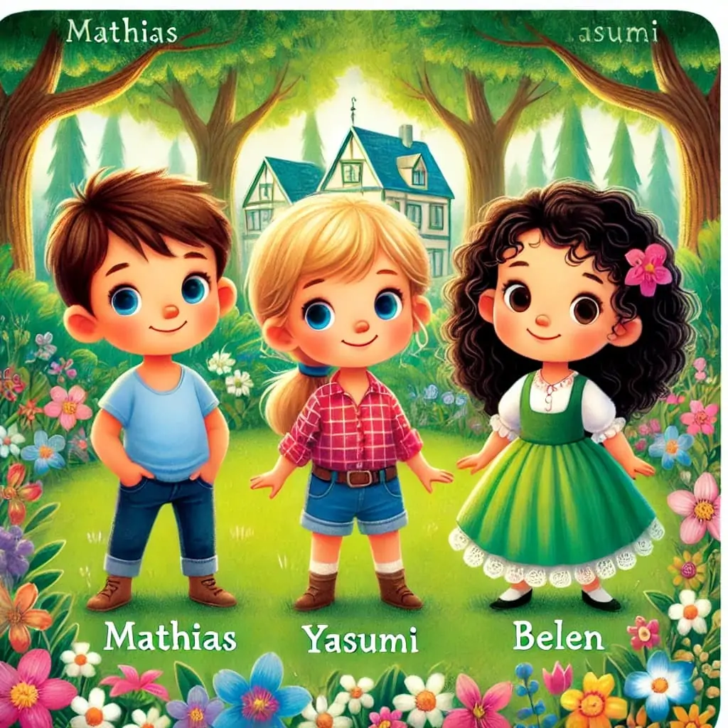 el jardin de los secretos de los tres amigos mathias yasumi y belen