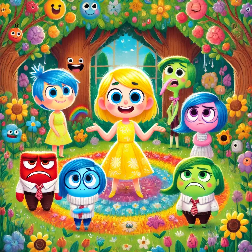 el jardin de mis emociones abrazando a la alegria la tristeza el miedo el enfado y la sorpresa