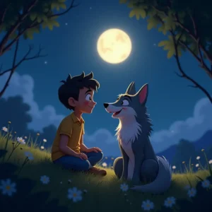 el nino que miraba mas alla del cristal y encontro un amigo de luna llena