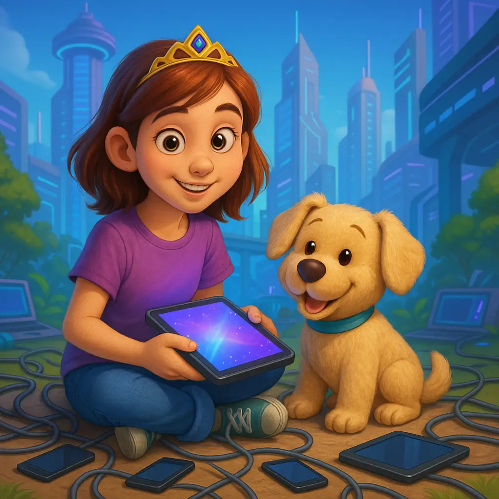 el reino de digital la princesa y el poder de la tecnologia magica