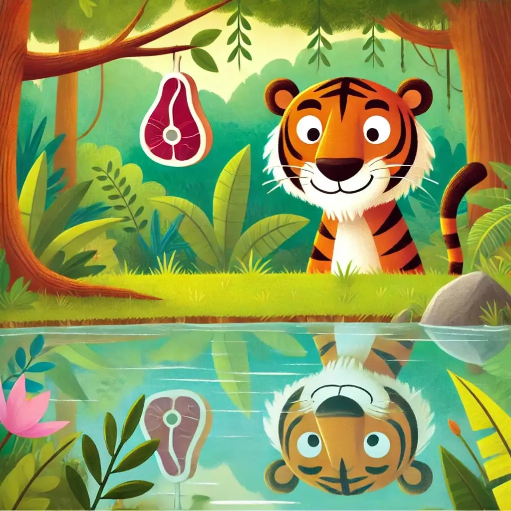 el tigre carne y reflejo