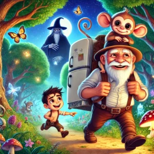 el viaje del senor y el mono con la nevera antigua