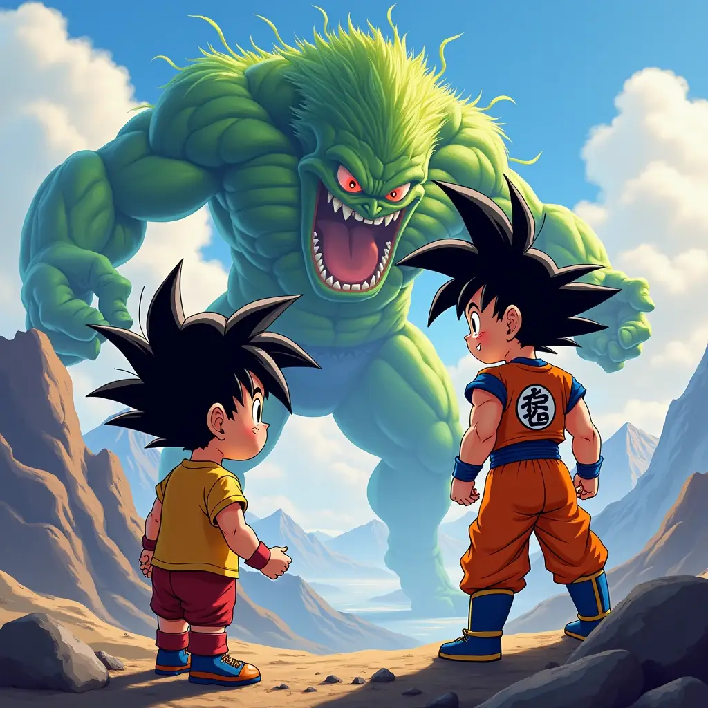 fher y goku la aventura del destello brillante