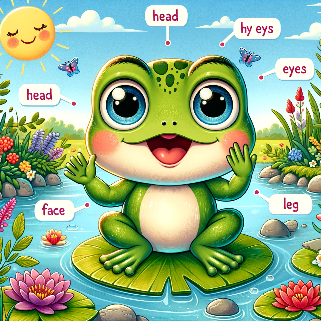 froggy and the funny body parts adventure