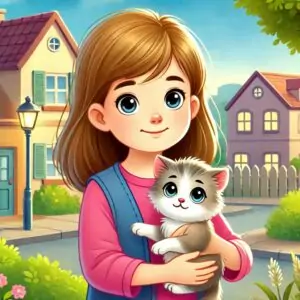 gatito y la chica de corazon grande
