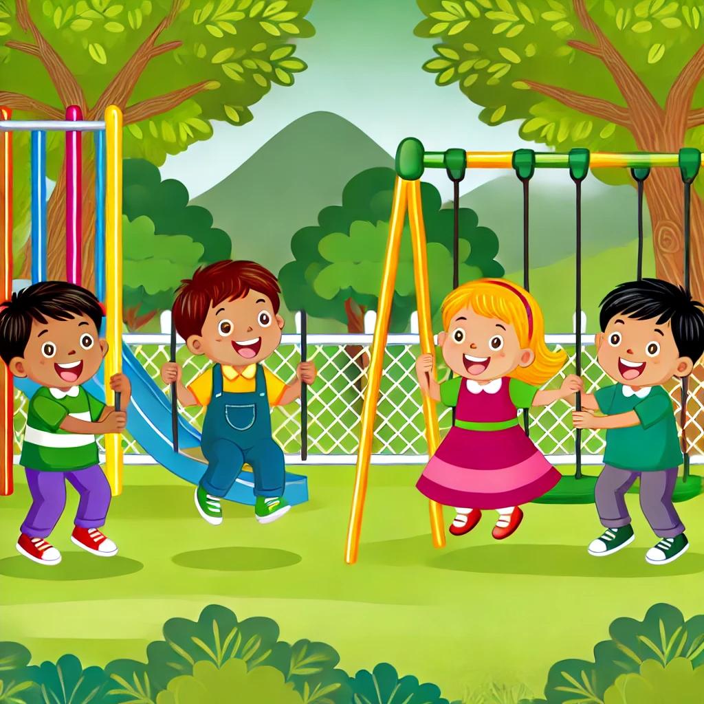 haciendo-nuevos-amigos-en-el-parque-crea-cuentos-personalizados