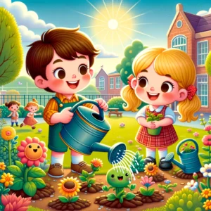 jhoan y hellen en el jardin magico