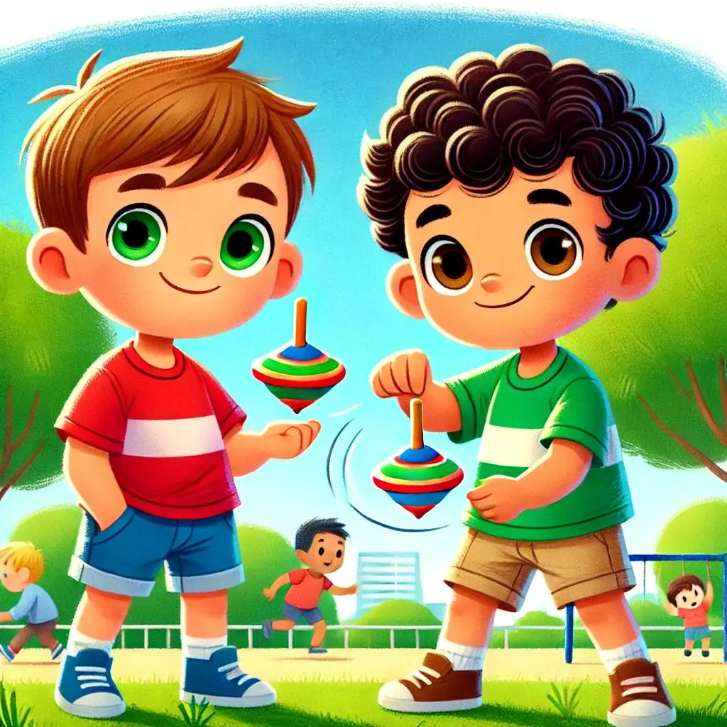 juan y pepe hacen bailar el trompo