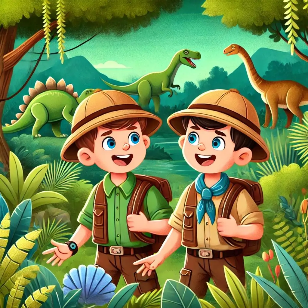 la aventura de ferran y santino en busca de dinosaurios
