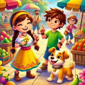 la aventura de keysi chity y lucky en la plaza colorida