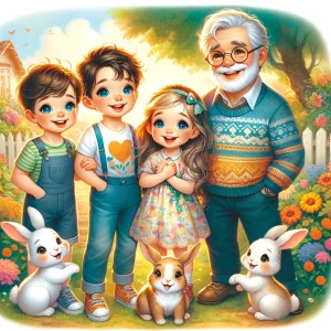 la aventura de los tres hermanos y los conejitos magicos