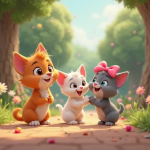 la aventura de mauh tom kitty y su nuevo amigo pelusa